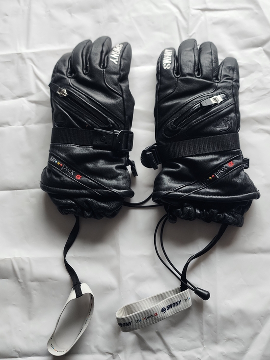 Swany Accessories - SWANY WOMEN'S SX-1L-X-CELL 2.1 SKI SNOWBOARD WINTER LEATHER GLOVES BLACK SIZE S